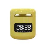 JM01 Mini Card Outdoor Portable Wireless Bluetooth Speaker Clock(Yellow)