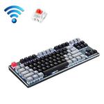 Technology 87-key Wireless Wired Bluetooth Three-mode Gaming Mechanical Keyboard(Black Gray Red Shaft)