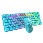 ZIYOU LANG T2 88 Keys Gaming Mechanical Luminous Keyboard and Mouse Set, Cable Length: 1.6m(Blue)