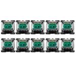 10 PCS Gateron G Shaft Black Bottom Transparent Shaft Cover Axis Switch, Style: G5 Foot (Green Shaft)