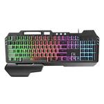 IMICE GK-700 104 Keys Metal Backlit Gaming Wired Suspended Illuminated Keyboard With Hand Rest, Cable Length: 1.5m(Black)