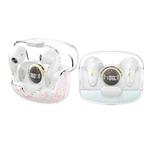 TWS Wireless Bluetooth Headset In-ear Space Capsule Gaming Headset(Transparent White)