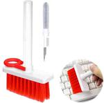 2 PCS 5 In 1 Earbud Cleaning Pen + Keyboard Cleaning Brush + Key Cap Puller(Red White)