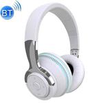 H2 Colorful Luminous Subwoofer Folding Retractable Card Wireless Bluetooth Headset(White)