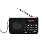 L-938 FM AM Rechargeable Radio Supports Card MP3 Playback(Black)