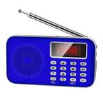 Y-619  FM/AM Mini Radio MP3 Rechargeable Music Player Support TF/SD Card with LED Display(Blue)