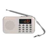 L-218AM  MP3 Radio Speaker Player Support TF Card USB with LED Flashlight Function(White)