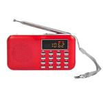 L-218AM  MP3 Radio Speaker Player Support TF Card USB with LED Flashlight Function(Red)
