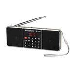L-288FM Dual Speaker Radio MP3 Player Support TF Card/U Disk with LED Display(Gold)