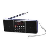 L-288FM Dual Speaker Radio MP3 Player Support TF Card/U Disk with LED Display(Blue)