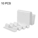 10 PCS Portable Wave Multi-Angle Adjustable Phone Holder(White)