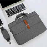 Multifunctional Wear-resistant Shoulder Handheld Laptop Bag, Size: 17 - 17.3 inch(Gray)