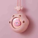 Summer Mini USB Portable Hanging Neck Fan, Style:(Bears (Pink))