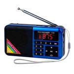 Bluetooth Card Radio Digital FM Player, Specifications: Y-509FM (No Solar Panel)(Blue)