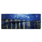 300x800x5mm Locked Am002 Large Oil Painting Desk Rubber Mouse Pad(Starry Night)