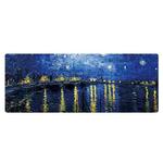 400x900x1.5mm Unlocked Am002 Large Oil Painting Desk Rubber Mouse Pad(Starry Night)
