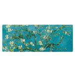 400x900x5mm Locked Am002 Large Oil Painting Desk Rubber Mouse Pad(Apricot Flower)