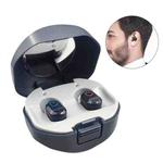TWS On-Ear Sound Amplifier Hearing Aid with Charging Compartment(Black)