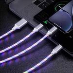 8 Pin+Type-C+Micro USB Phone Streamer Three-Head Charging Line, Model: 3 In 1 1.2m(Colorful)