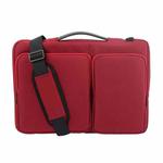 Nylon Waterproof Laptop Bag With Luggage Trolley Strap, Size: 15-15.6 inch(Red)