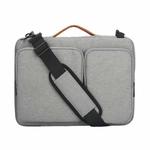 Nylon Waterproof Laptop Bag With Luggage Trolley Strap, Size: 15-15.6 inch(Light Grey)