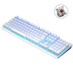 LANGTU G800 104 Keys Office Gaming Mechanical Luminous Wired Keyboard,Cable Length:1.5m(White Tea Shaft Ice Blue Light)