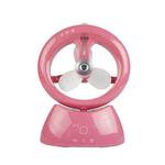 Mini USB Rechargeable Spray Fan Student Dormitory Office Desktop Mute Fan(Glossy Watermelon Red)