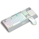 LANGTU V9000 RGB Luminous Wired Keyboard And Mouse Set, Cable Length: 1.5m, Color: RGB White