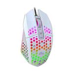 FMOUSE  X801 8 Keys 1600DPI Hollow Luminous Gaming  Office Mouse,Style: White Wired 