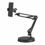 8D Round Base Mobile Phone Live Broadcast Bracket Overhead Shooting Bracket With Gimbal Phone Clip
