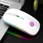 K-Snake BM110 RGB Lighting Effect Wireless Bluetooth Mouse(White)