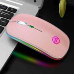 K-Snake BM110 RGB Lighting Effect Wireless Bluetooth Mouse(Rose Gold)