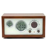 SY-601 Home Multifunctional Retro Wooden Radio Electronic Thermometer Alarm Clock(Random Color Delivery)