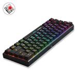 LANGTU G1000 61 Keys RGB Backlit Game Wireless Mechanical Keyboard(Black Red Shaft)