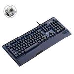 LANGTU K1000 104 Keys Luminous Wired Keyboard, Cable Length: 1.5m(Black Black Shaft Ice Blue Light)