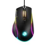 Inphic PW8 7 Keys 7200DPI Luminous Colorful Gaming Wired Mouse, Cable Length: 1.5m(Black)