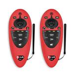 2 PCS Remote Control Dustproof Silicone Protective Cover For LG AN-MR500 Remote Control(Red)