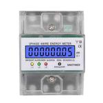 SINOTIMER Three-Phase Backlight Display Electricity Meter 5-100A 400V(DDS024T Transparent Shell)