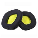 2 PCS Replacement Earpads for Corsair Void Pro Elite,Style:  Yellow Bottom Grid 