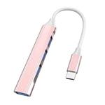 4 in 1 Mini Multifunctional Expanded Docking, Spec: Type-C/USB-C 3.0 (Pink)