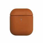 All-inclusive PU Earphone Protective Case For AirPods 1/2(Khaki Brown)