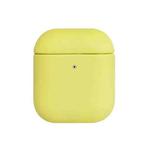 All-inclusive PU Earphone Protective Case For AirPods 1/2(Lemon Yellow)