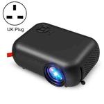 A10 480x360 Pixel Projector Support 1080P Projector ,Style: Basic Model Black (UK Plug)