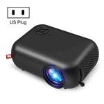 A10 480x360 Pixel Projector Support 1080P Projector ,Style: Same-screen Black (US Plug)