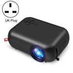 A10 480x360 Pixel Projector Support 1080P Projector ,Style: Same-screen Black(UK Plug)