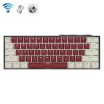 Ajazz K610T 61 Keys Wired Wireless Bluetooth Three Mode Mechanical Keyboard(White Red Black Shaft)