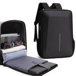 Men Business Shoulder USB External Interface Computer Bag, Color: 8001-J Black