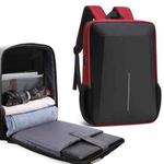 Men Business Shoulder USB External Interface Computer Bag, Color: 8001-J Red