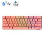 Ajazz STK61 61 Keys Dual Mode Wireless Bluetooth Mechanical Keyboard(Blue Shaft Red Gorge)