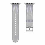 TPU Fuel Injection Watch Band For Apple Watch Series 7 41mm /6&SE&5&4 40mm /3&2&1 38mm(Transparent  Gray)
